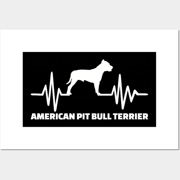 American Pit Bull Terrier frequency Wall Art by Designzz